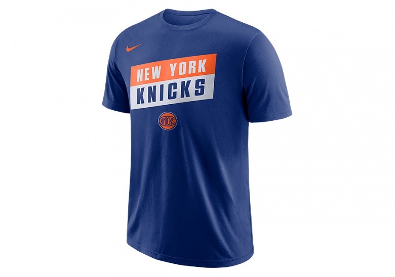 NIKE NBA NEW YORK KNICKS DRY TEE RUSH BLUE