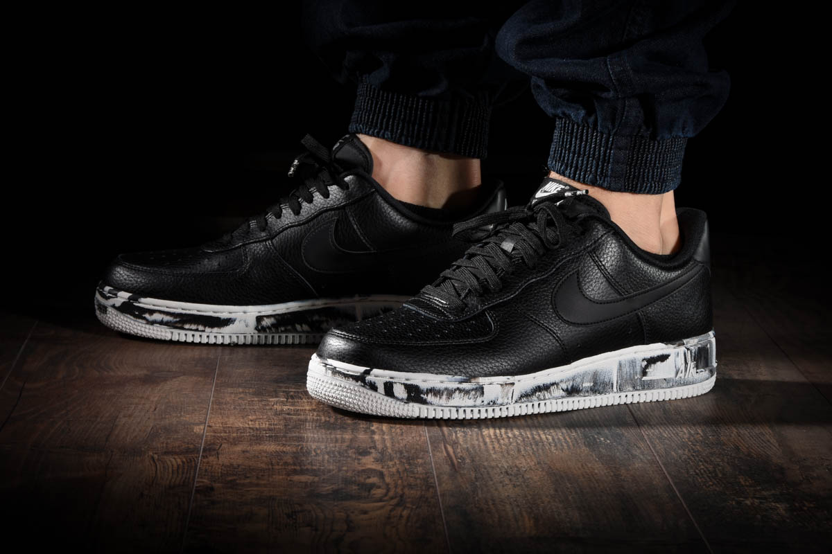 NIKE AIR FORCE 1 '07 LV8 LTHR BLACK