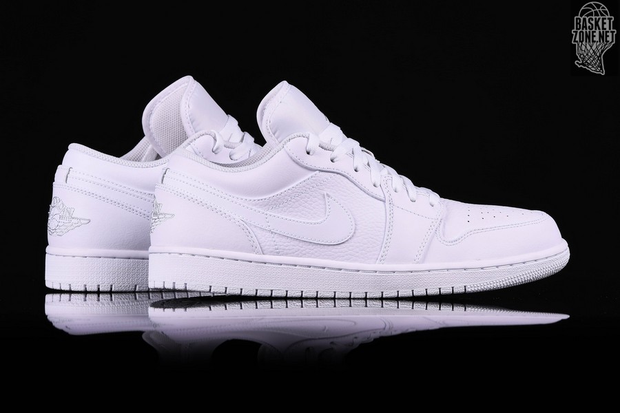 air jordan 1 low triple white mens