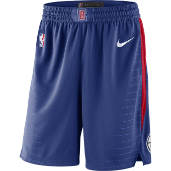 NIKE NBA LOS ANGELES CLIPPERS SWINGMAN ROAD SHORTS RUSH BLUE