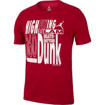 NIKE AIR JORDAN DRY GRAPHIC 3 HIGH FLYING TEE GYM RED