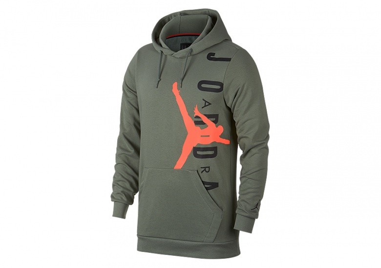 NIKE AIR JORDAN JUMPMAN AIR LIGHTWEIGHT HOODIE VINTAGE LICHEN