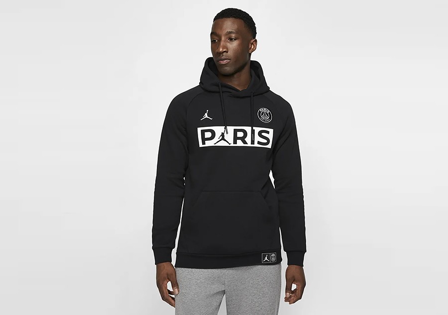 NIKE AIR JORDAN PSG PARIS SAINT GERMAIN JUMPMAN FLEECE HOODIE BLACK price 69.00 Basketzone