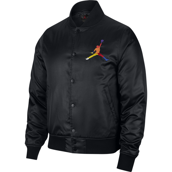 NIKE AIR JORDAN DNA SATIN JACKET BLACK