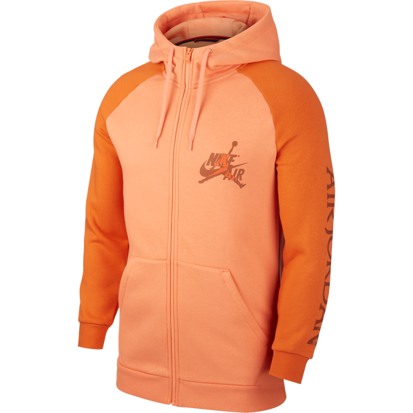 NIKE AIR JORDAN JUMPMAN CLASSICS FULL-ZIP HOODIE ORANGE TRANCE