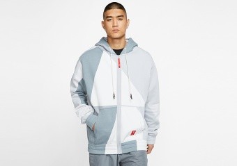 NIKE KYRIE BASKETBALL FULL-ZIP HOODIE WHITE