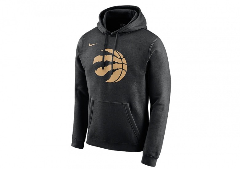 NIKE NBA TORONTO RAPTORS CITY EDITION LOGO HOODIE BLACK