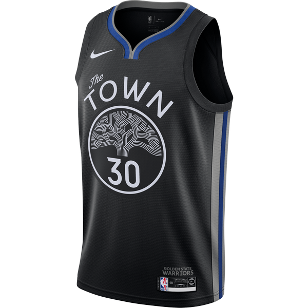 NIKE NBA GOLDEN STATE WARRIORS STEPHEN CURRY CITY EDITION SWINGMAN JERSEY BLACK