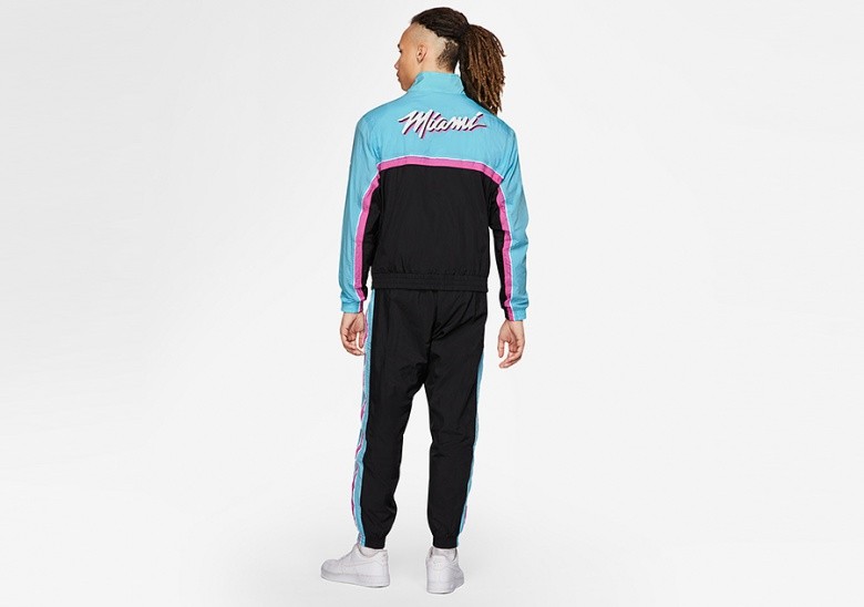 NIKE NBA MIAMI HEAT CITY EDITION COURTSIDE TRACKSUIT BLUE GALE