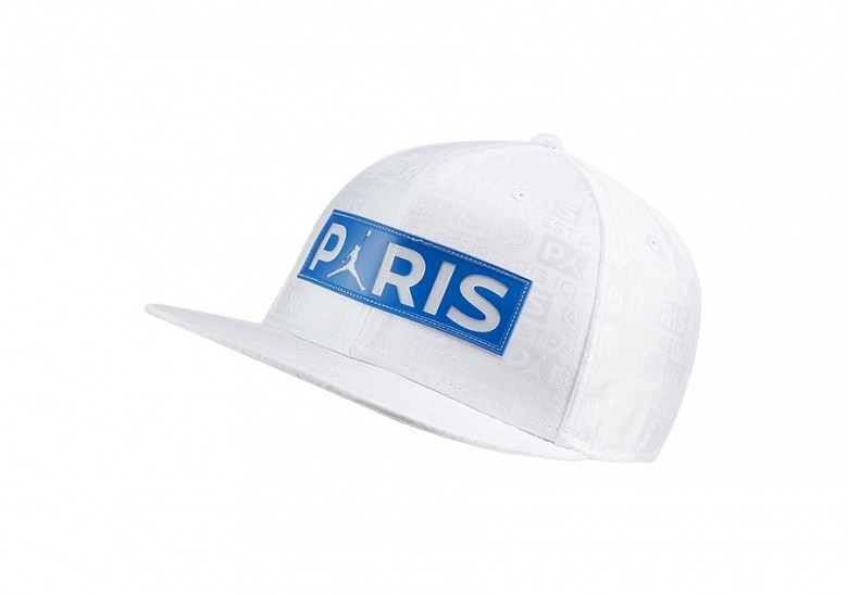 NIKE AIR JORDAN PSG PARIS SAINT-GERMAIN PRO CAP SNAPBACK WHITE