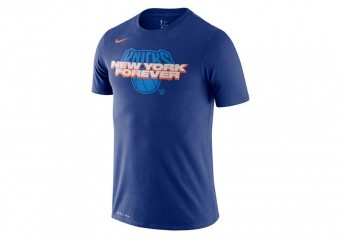 NIKE NBA NEW YORK KNICKS MANTRA DRI-FIT TEE RUSH BLUE