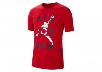 NIKE AIR JORDAN JUMPMAN STENCIL TEE GYM RED