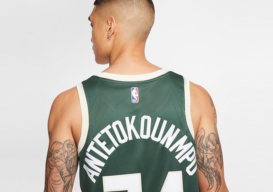 NIKE NBA MILWAUKEE BUCKS ANTETOKOUNMPO JERSEY ROAD FIR €79,00 Basketzone.net