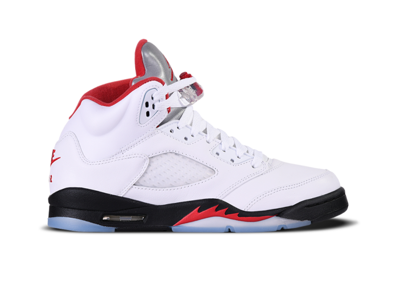 NIKE AIR JORDAN 5 RETRO GS FIRE RED SILVER TONQUE