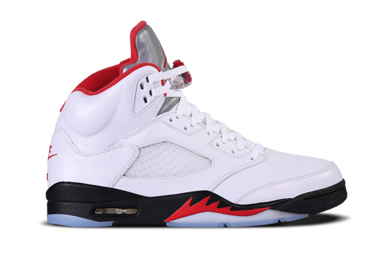 NIKE AIR JORDAN 5 RETRO FIRE RED SILVER TONQUE