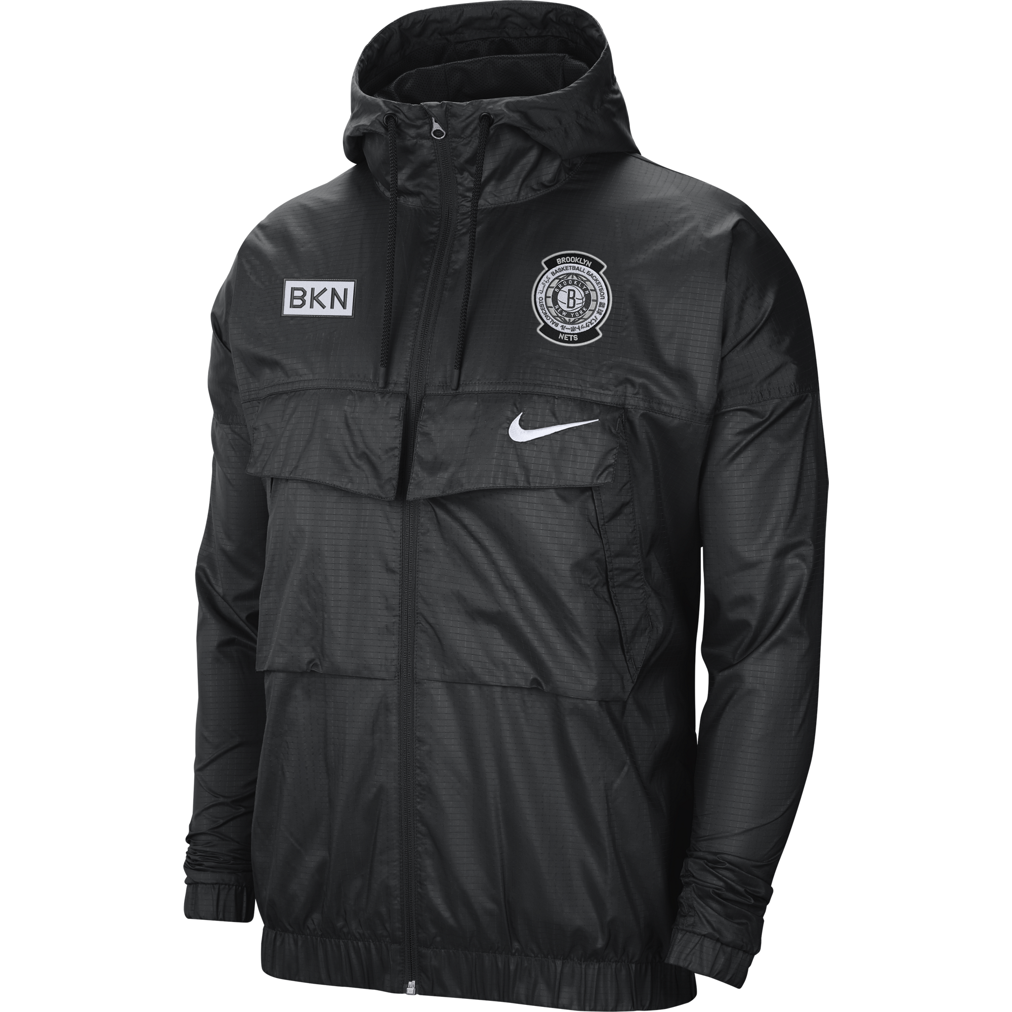 NIKE NBA BROOKLYN NETS COURTSIDE LIGHTWEIGHT JACKET BLACK pour €115,00 ...