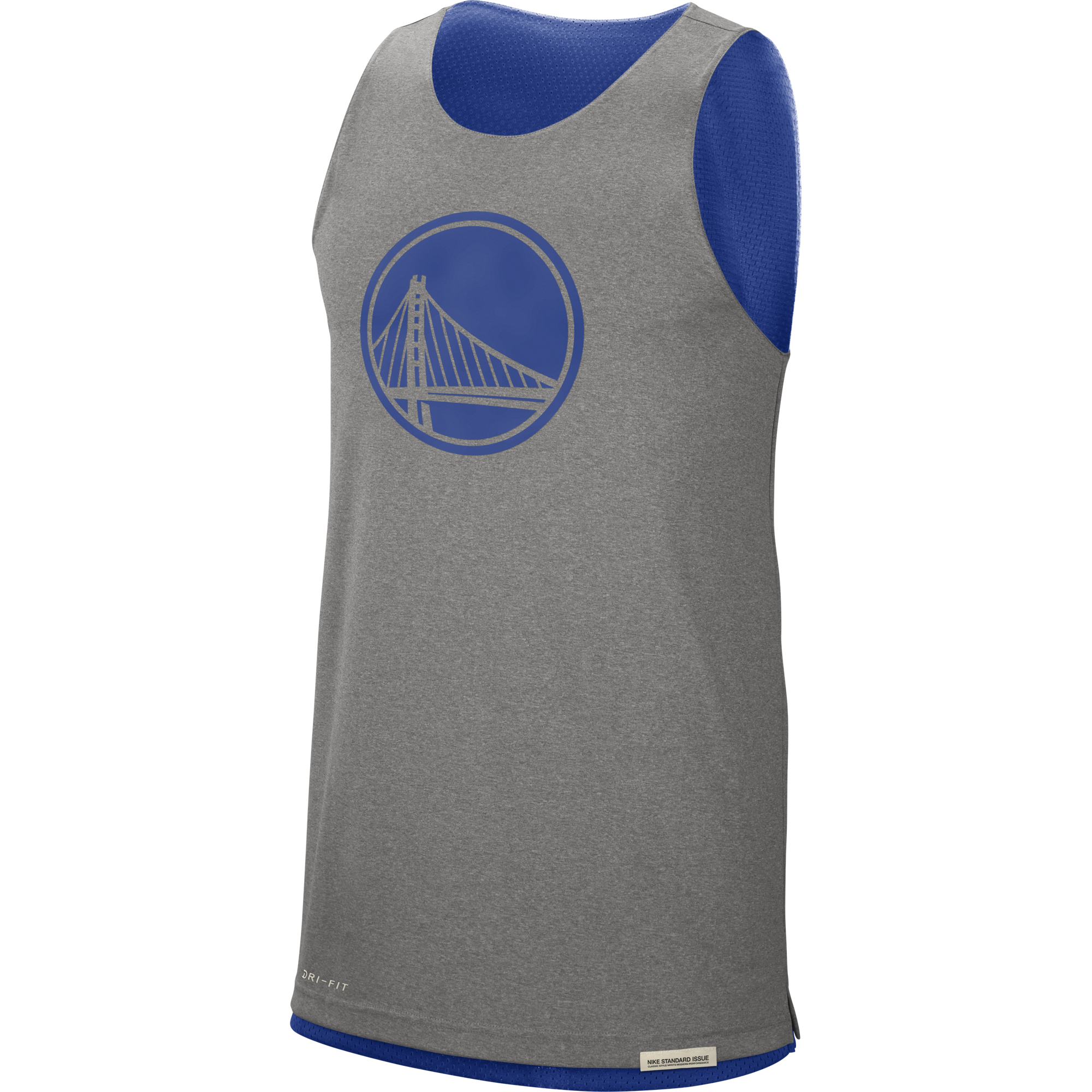 NIKE NBA GOLDEN STATE WARRIORS STANDARD ISSUE REVERSIBLE TANK RUSH BLUE