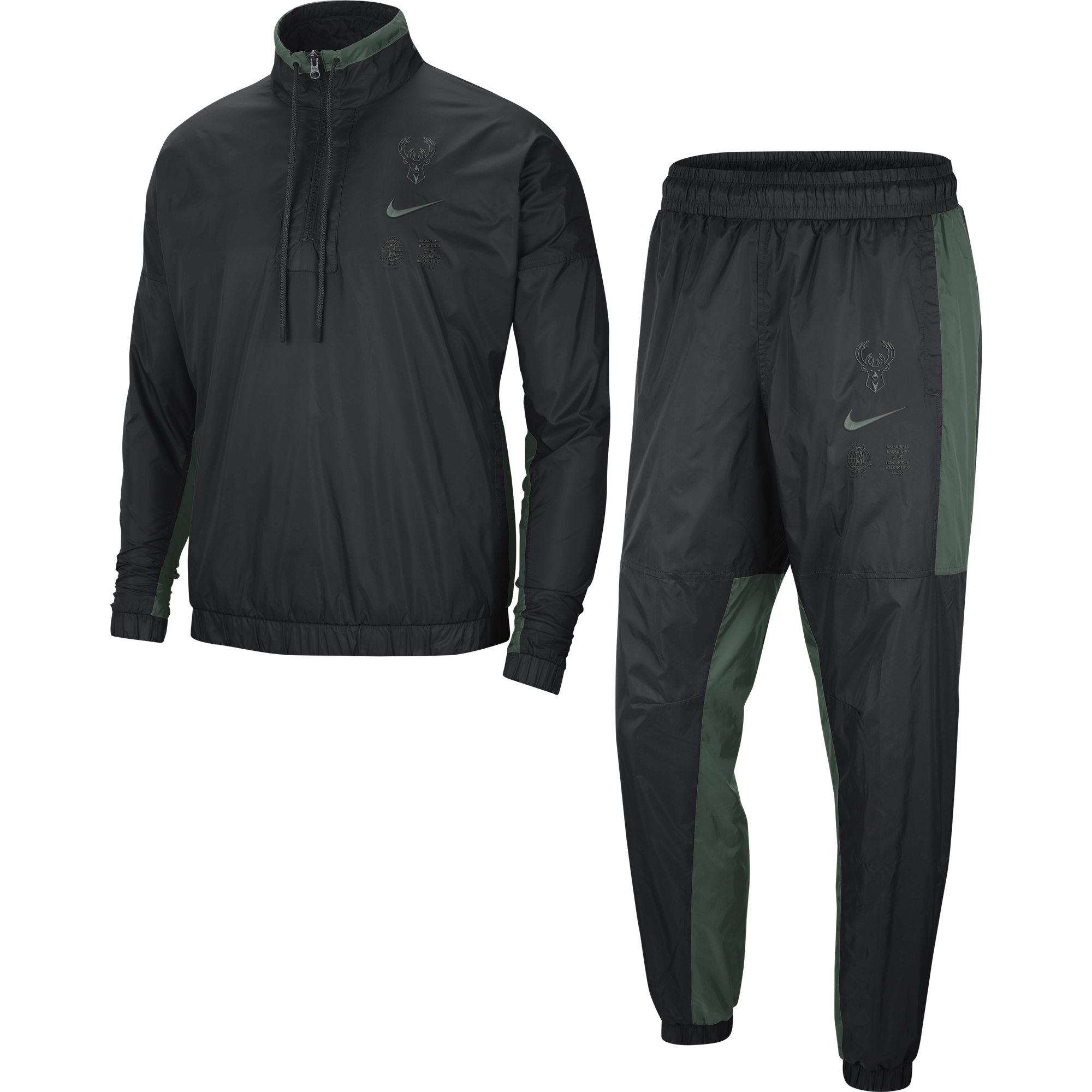 NIKE NBA MILWAUKEE BUCKS TRACKSUIT BLACK