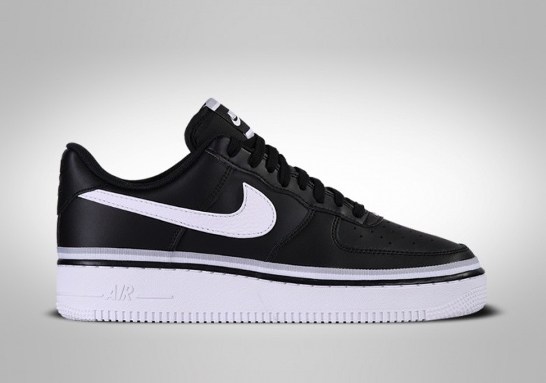 NIKE AIR FORCE 1 LOW '07 LV8 BLACK WHITE WOLF GREY