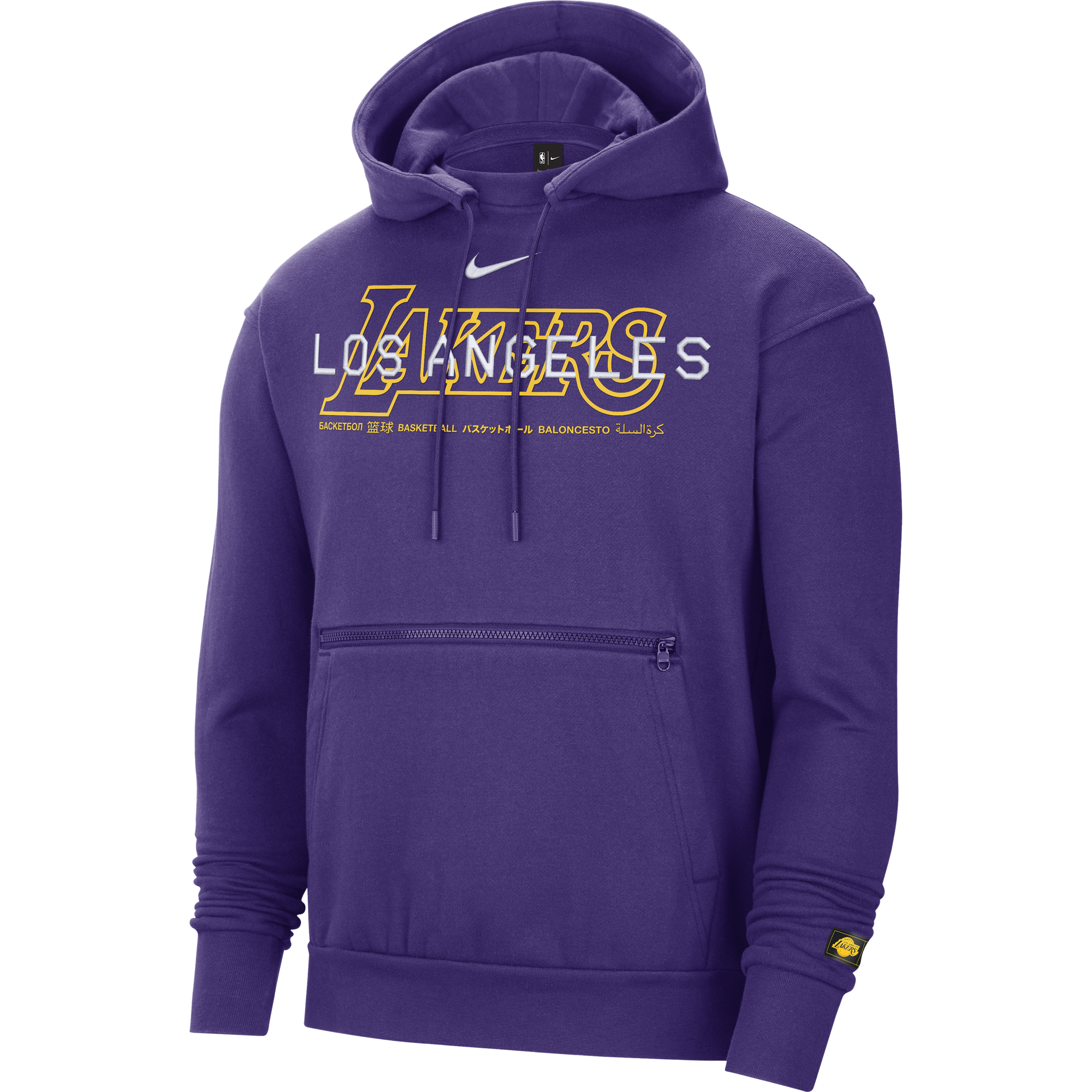 NIKE NBA LOS ANGELES LAKERS COURTSIDE PULLOVER HOODIE for £60.00 ...