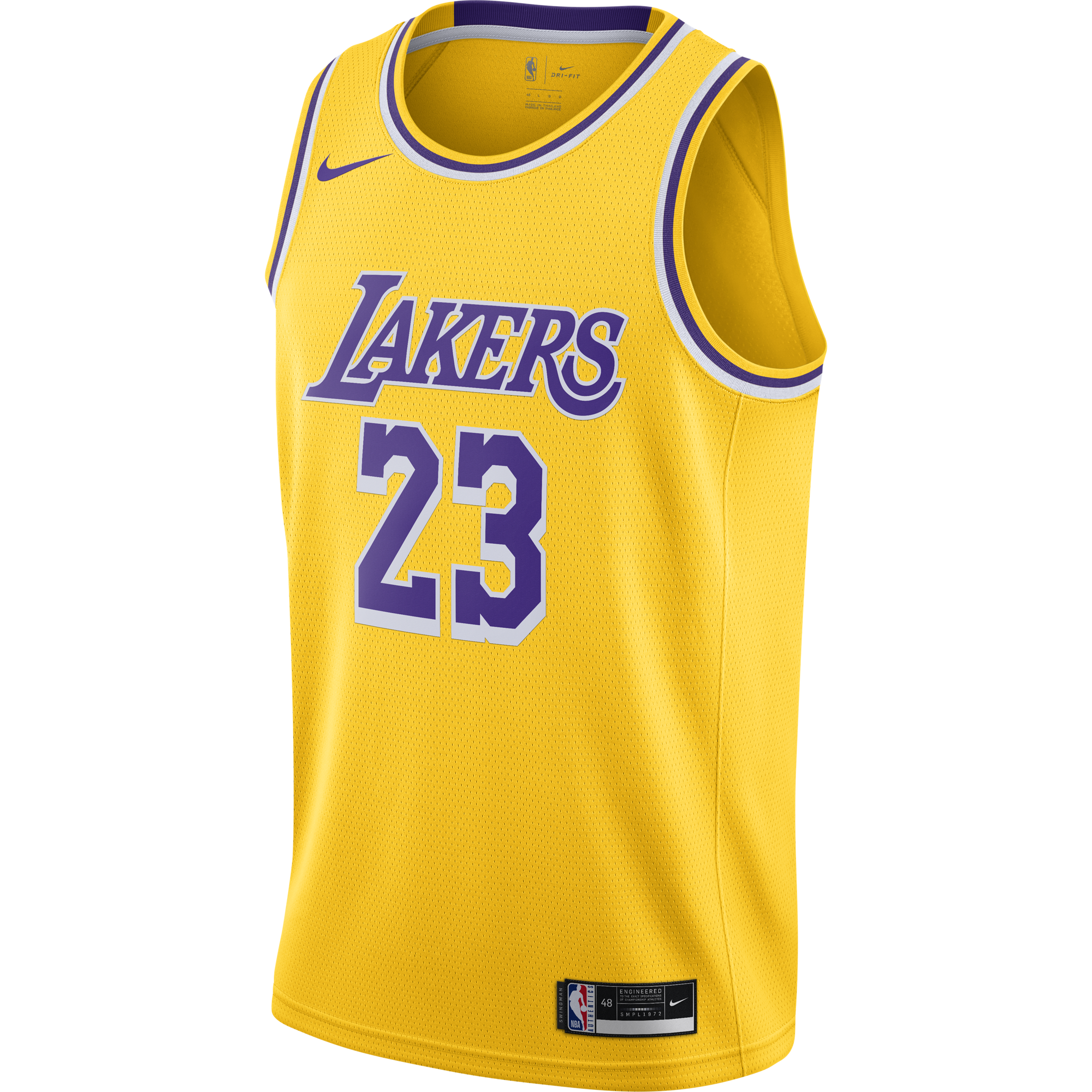 NIKE NBA LOS ANGELES LAKERS LEBRON JAMES ICON EDITION SWINGMAN JERSEY