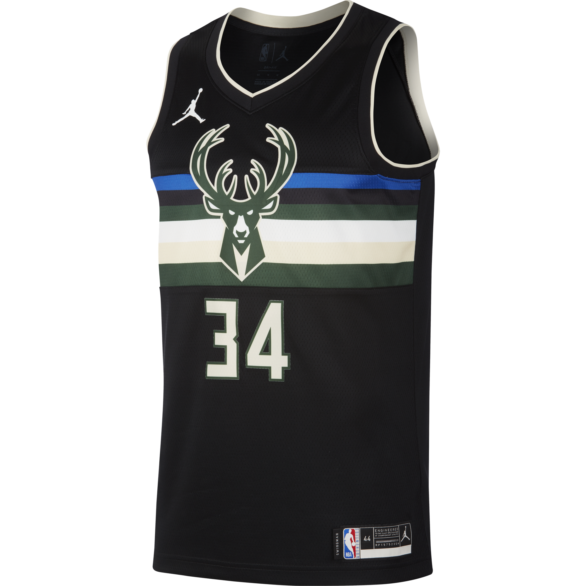 NIKE NBA MILWAUKEE BUCKS GIANNIS ANTETOKOUNMPO STATEMENT EDITION SWINGMAN JERSEY BLACK