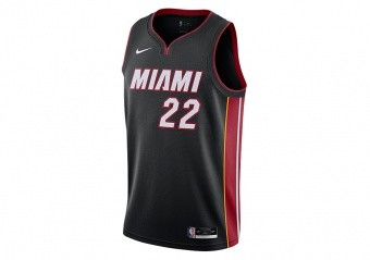 NIKE NBA MIAMI HEAT JIMMY BUTLER ICON EDITION SWINGMAN JERSEY BLACK