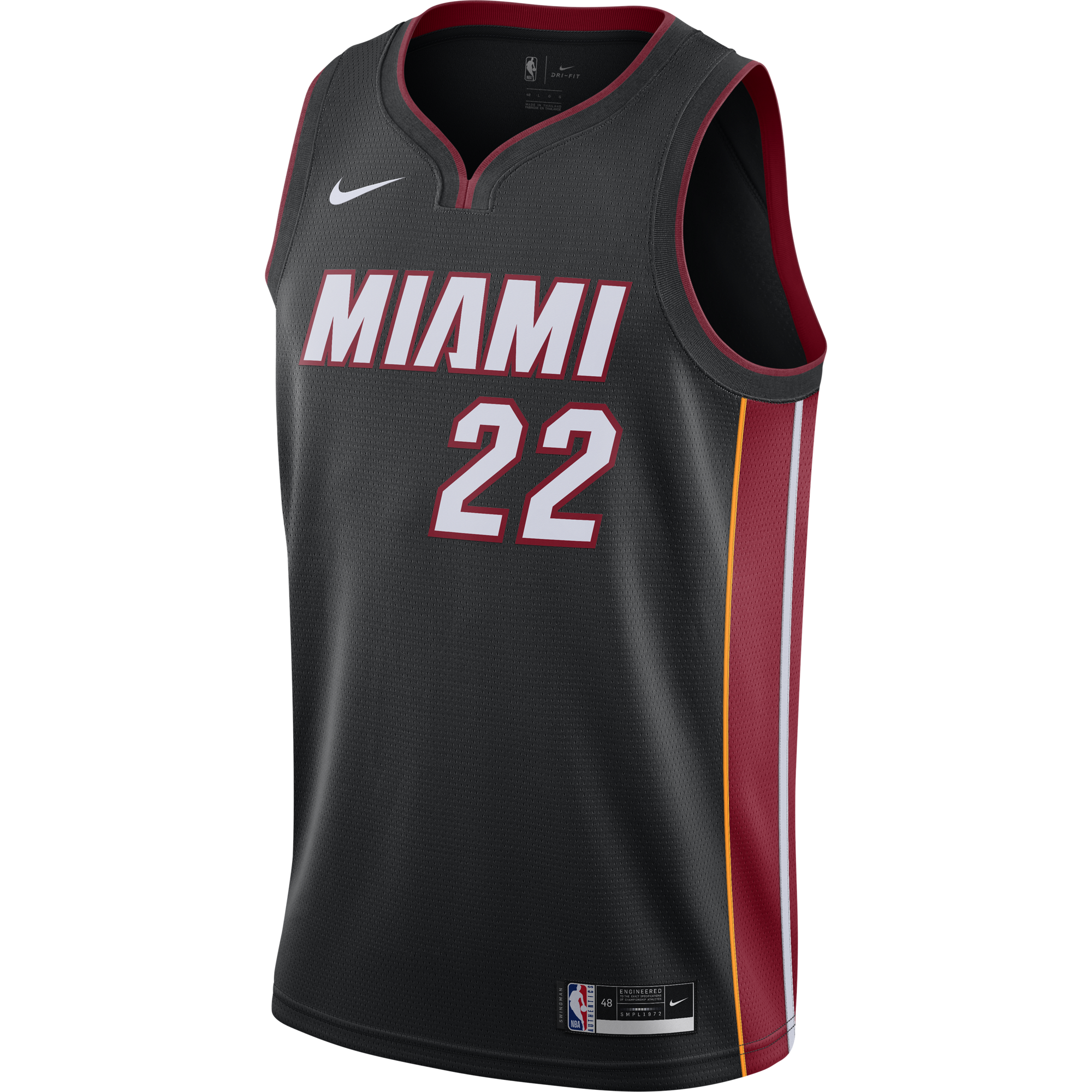 NIKE NBA MIAMI HEAT JIMMY BUTLER ICON EDITION SWINGMAN JERSEY BLACK