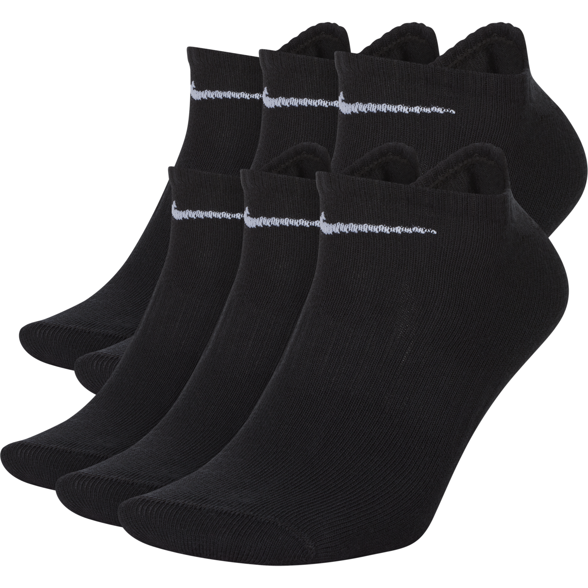 NIKE EVERYDAY LIGHTWEIGHT NO-SHOW SOCKS (6 PAIRS) BLACK