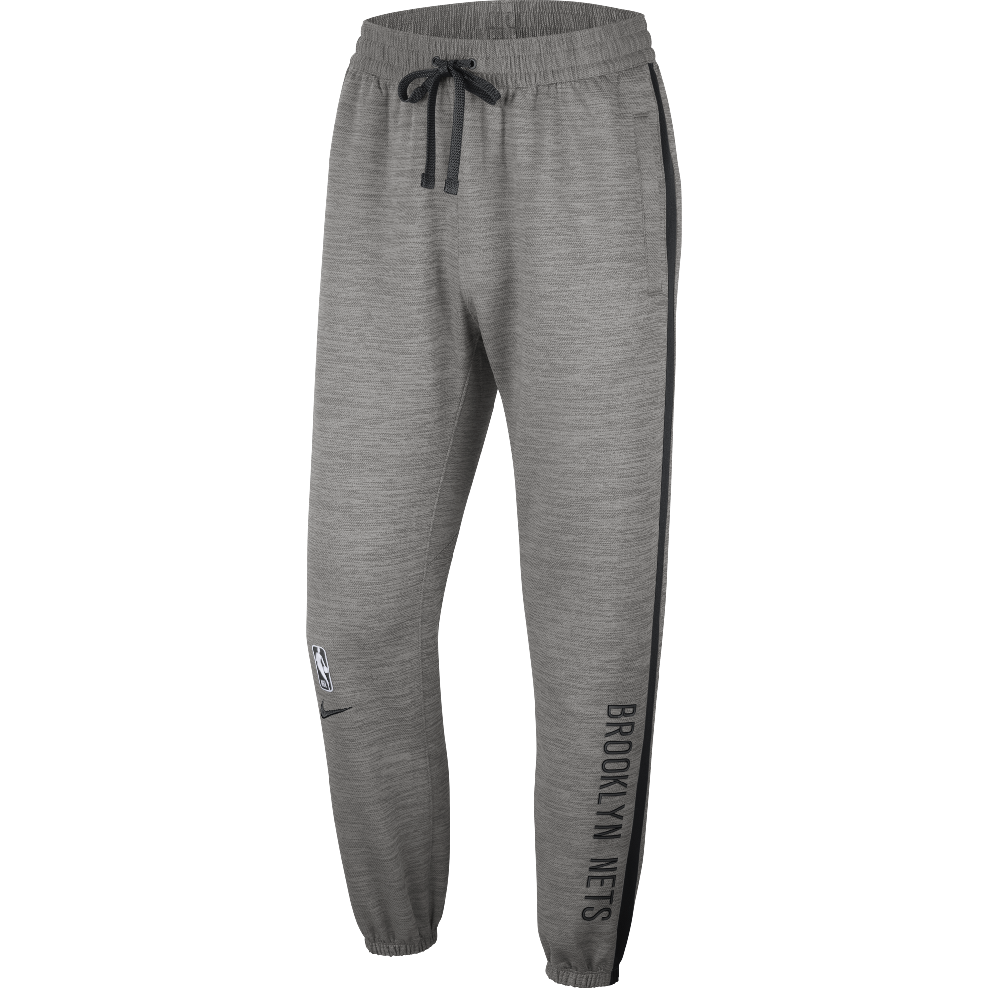 NIKE NBA BROOKLYN NETS SHOWTIME THERMA FLEX PANTS DARK GREY HEATHER