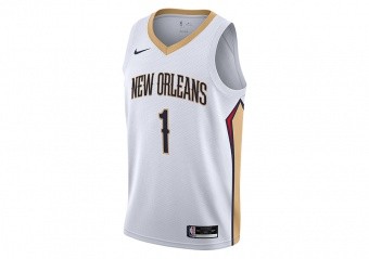 NIKE NBA NEW ORLEANS PELICANS ZION WILLIAMSON ASSOCIATION EDITION SINGMAN JERSEY WHITE