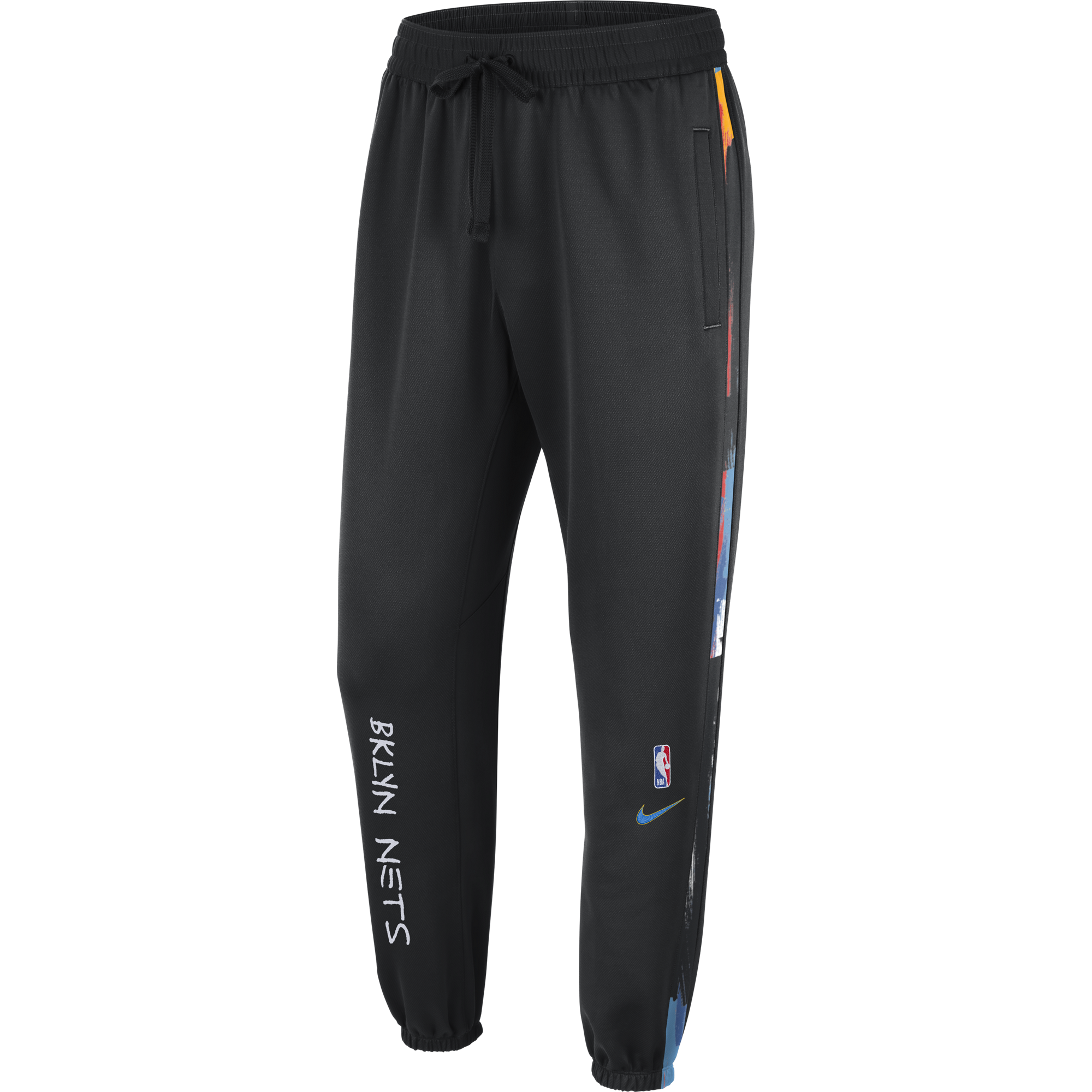 NIKE NBA BROOKLYN NETS SHOWTIME CITY EDITION THERMA FLEX PANTS BLACK