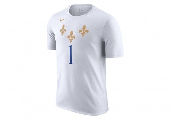 NIKE NBA NEW ORLEANS PELICANS ZION WILLIAMSON CITY EDITION TEE WHITE