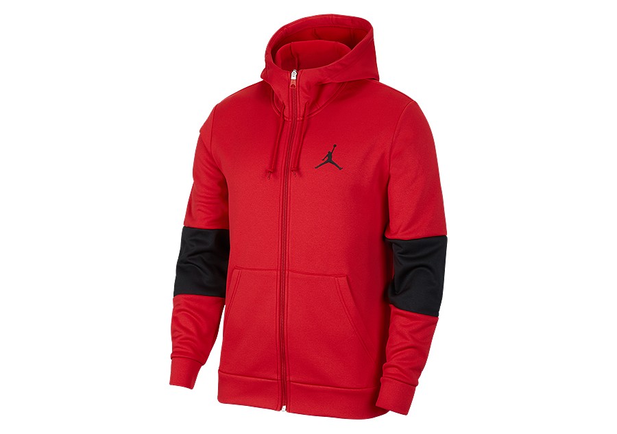 NIKE AIR JORDAN THERMA FLEECE FULL ZIP HOODIE GYM RED price 57.50 Basketzone