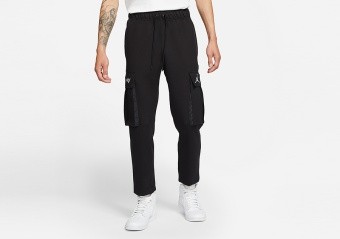 NIKE AIR JORDAN WHY NOT? FLEECE CARGO PANTS BLACK