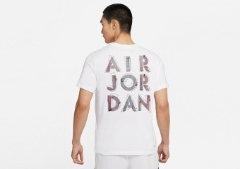 NIKE AIR JORDAN DRI-FIT AIR GRAPHIC CREW TEE WHITE