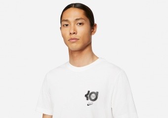 NIKE KD LOGO DRI-FIT TEE WHITE