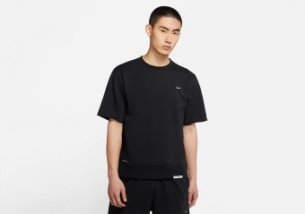 NIKE DRI-FIT CUTOFF CREW TEE BLACK