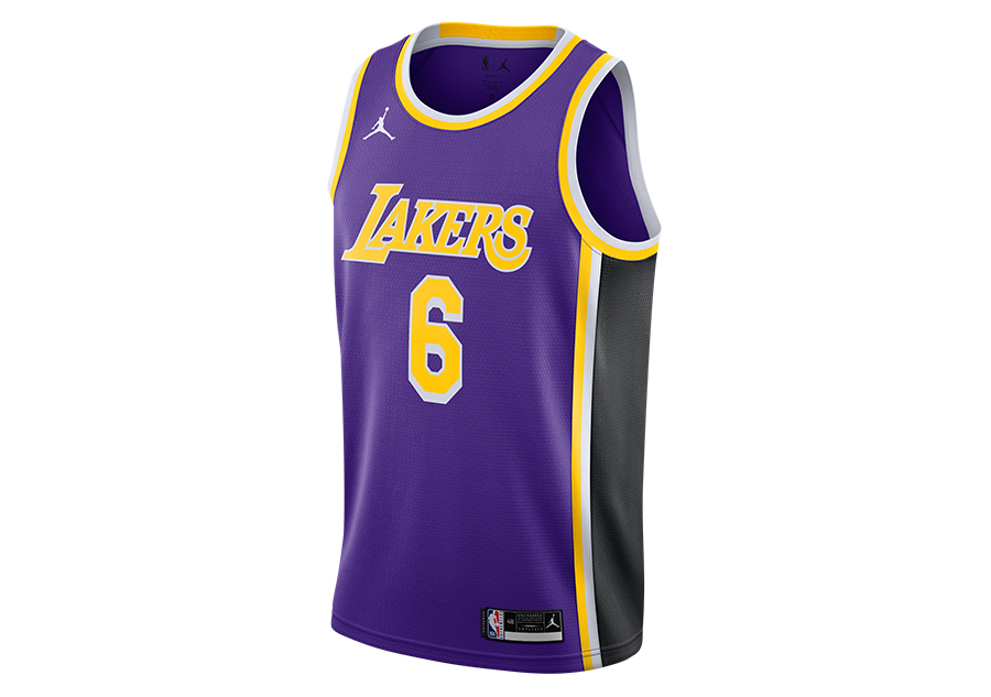 NIKE NBA LOS ANGELES LAKERS LEBRON JAMES SWINGMAN JERSEY STATEMENT EDITION 2020 FIELD PURPLE