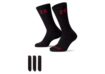 NIKE AIR JORDAN ESSENTIALS CREW 3PR BLACK/UNIVERSITY RED