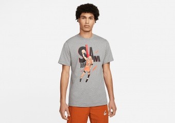 NIKE AIR JORDAN GAME 5 CREW TEE CARBON HEATHER