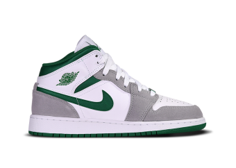 NIKE AIR JORDAN 1 RETRO MID GS GREY PINE GREEN