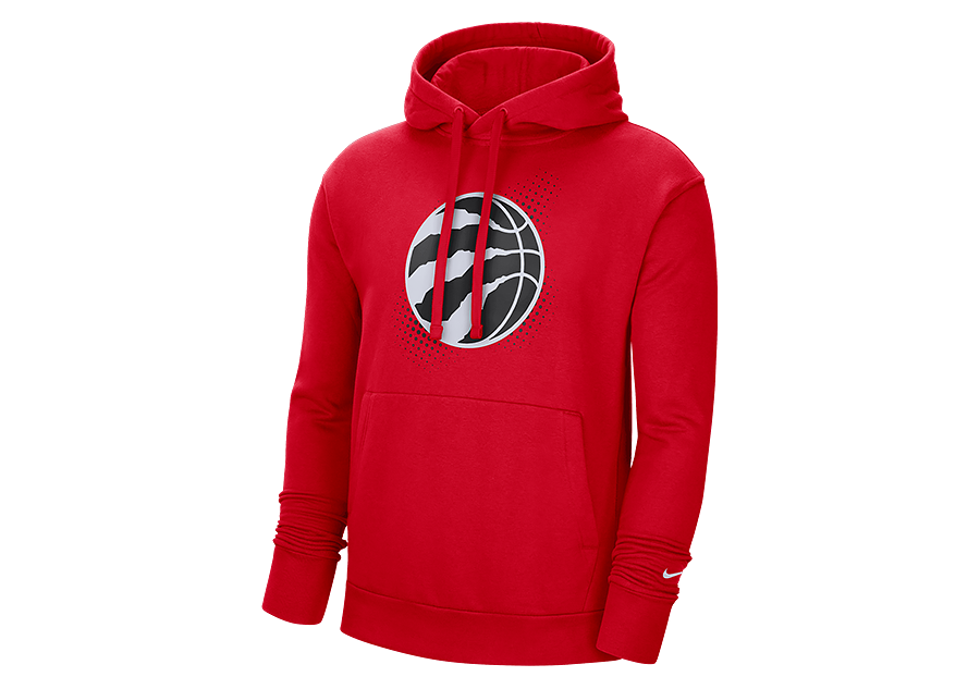 NIKE NBA TORONTO RAPTORS FLEECE ESSENTIAL HOODIE UNIVERSITY RED