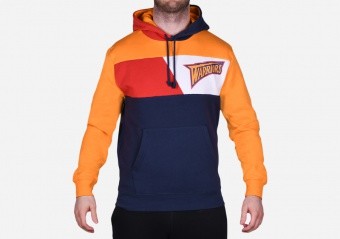 MITCHELL & NESS COLOR BLOCKED FLEECE HOODIE GOLDEN STATE WARRIORS