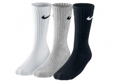 NIKE VALUE COTTON CREW 3PACK SOCKS CARBON HEATHER