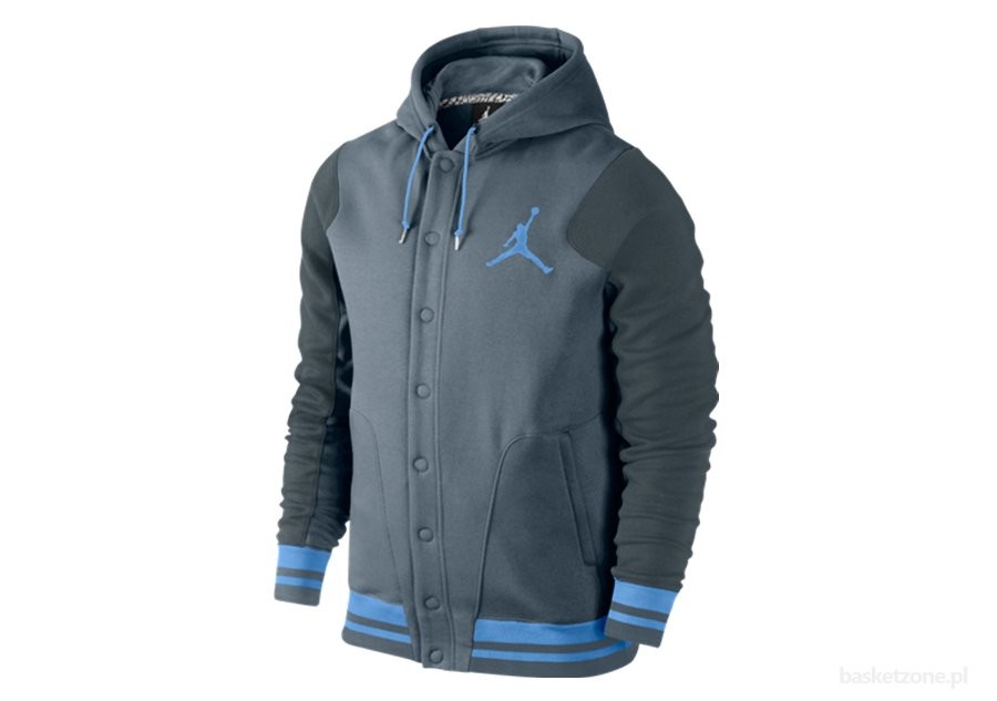 NIKE AIR JORDAN THE VARSITY HOODY BLUE GRAPHITE